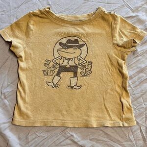 Old Navy Mustard Cowboy Frog Tee